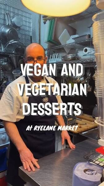 Chef preparing vegan and vegetarian desserts at Rustic, Rye Lane Market