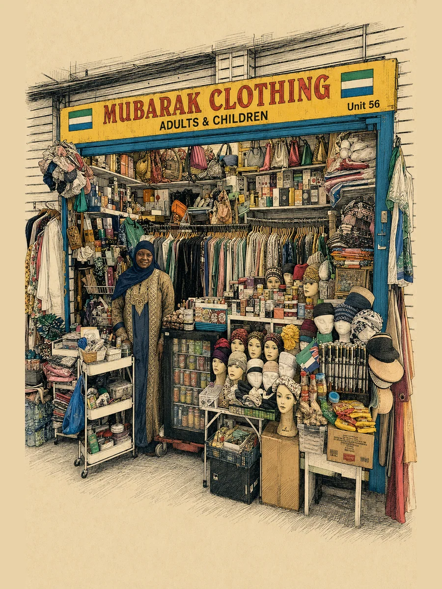 Mubarak Clothing, Unit 56 at Rye Lane Market